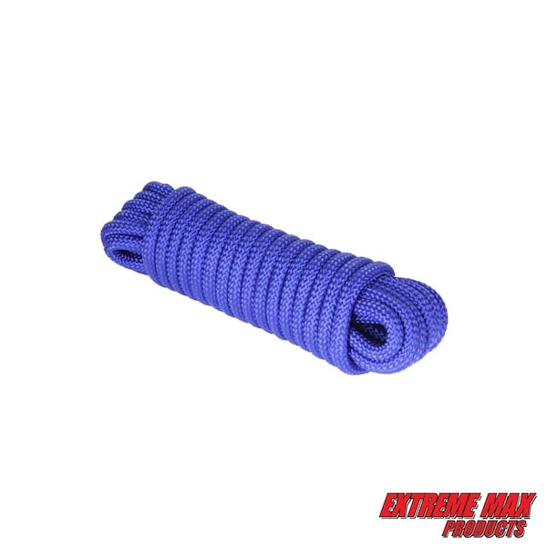 Extreme Max Extreme Max 3008.0292 16-Strand Diamond Braid Utility Rope - 5/8" x 25', Blue 3008.0292 - main